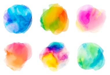 suluboya vektör lekesi ayarlandı; metin için arkaplan