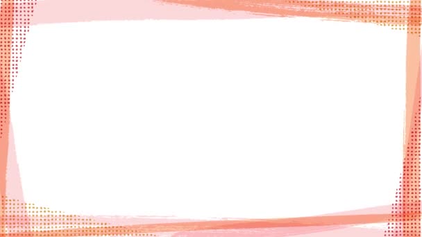 브러시 스트로크 프레임 핑크와 오렌지 — 비디오