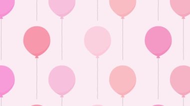 Parti için yükselen balon desenleri arka planı, kutlamalar (pembe)