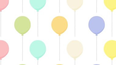 Parti için yükselen balon desenleri arka planı, kutlamalar (renkli)