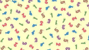 El çizimi sayı deseni arkaplanı (8 saniye döngü)