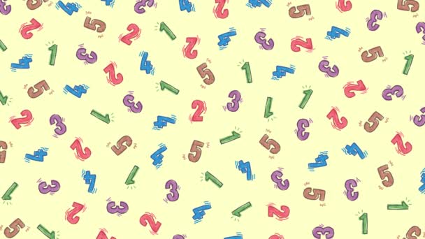 Hand drawn numbers pattern background (8 seconds loop)