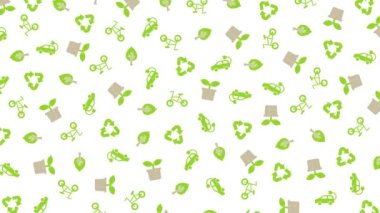 Eko simge desen arkaplanı (8 saniye döngü)