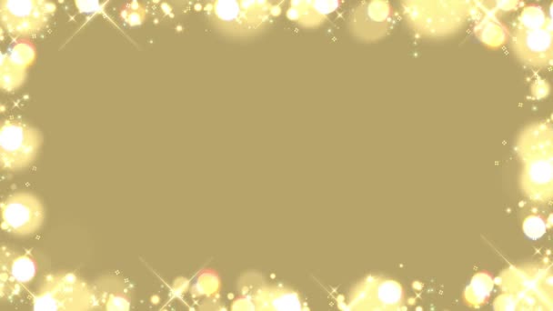 Bokeh Animation Frame Seconds Loop Gold — Stock Video