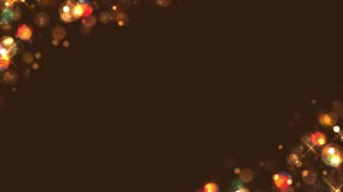 Köşe bokeh süslemeleri (9 saniye döngü) koyu