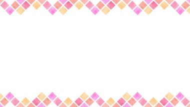 Suluboya eşkenar dörtgen dekorasyonu (turuncu, pembe) 10 saniye döngü