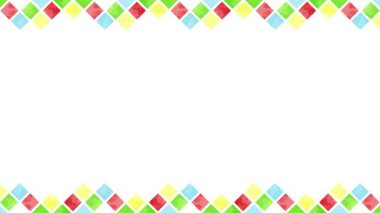 Suluboya eşkenar dörtgen dekorasyonu (renkli versiyon) 10 saniye döngü