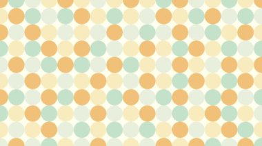 Polka noktaları desen arkaplan (turuncu, yeşil) 6 saniye döngü