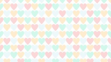 Kalp deseni arkaplanı (mavi, pembe) 6 saniye döngü