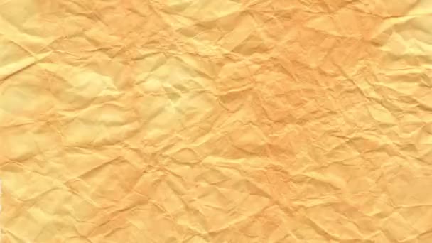 Sfondo Carta Stropicciato Giapponese Washi Texture Secondi Ciclo Arancione — Video Stock