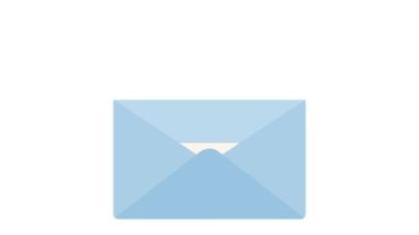 Başlık arkaplanı zarf ve kartla açılıyor (mavi)