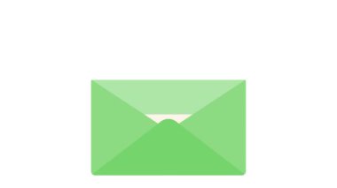 Başlık arkaplanı zarf ve kartla açılıyor (yeşil)