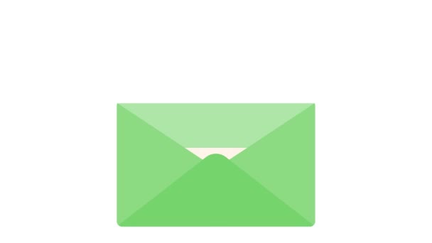 Abrir Fundo Título Com Envelope Cartão Verde — Vídeo de Stock