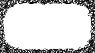 Karalanmış çizgi çerçeve siyahı) 6 saniye döngü