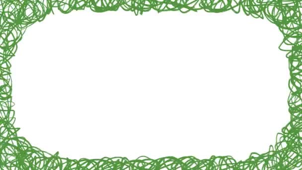 Scribbled Line Framegreen Secondi Ciclo — Video Stock