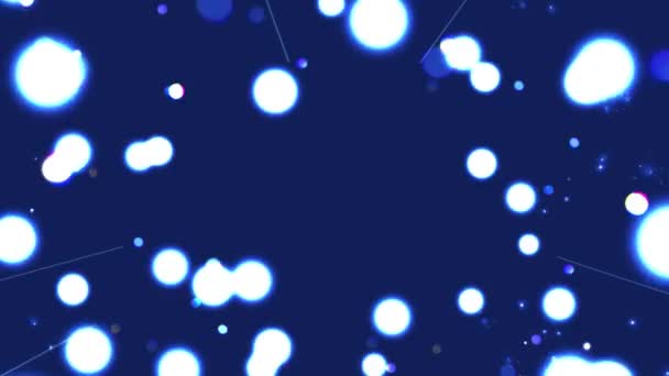 Líneas Velocidad Bokeh Brillante Bucle Segundos Azul — Vídeo de stock