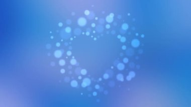 kalp şeklinde bokeh çerçeve (mavi)