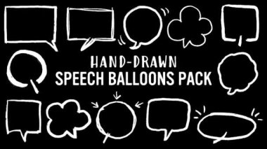 Alfa kanalında karalama konuşma balonları var.