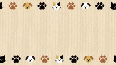 El çizimi köpekler ve kediler sınırı (10 saniye döngü)