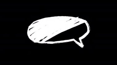 Konuşma baloncukları (alfa kanal) üzerindeki karalama doldurma canlandırması)