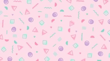 El çizimi geometrik şablon arka planı (6 saniye döngü)