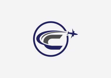 Tour and travel logo design, Airline agency symbol and aviation company monogram logo vector with letters