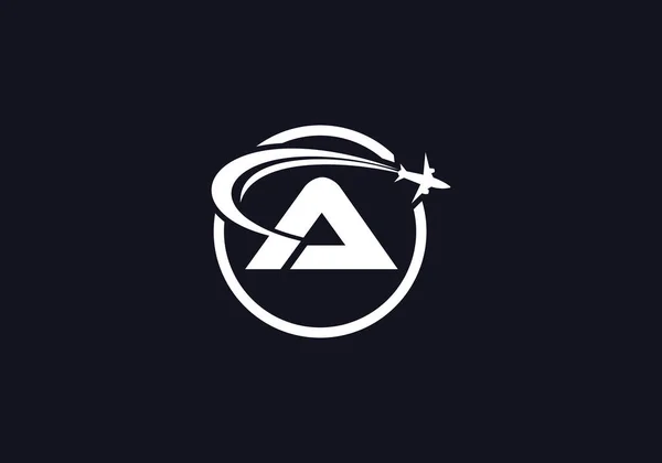 Projeto Logotipo Excursão Viagem Símbolo Agência Companhia Aérea Vetor Logotipo — Vetor de Stock