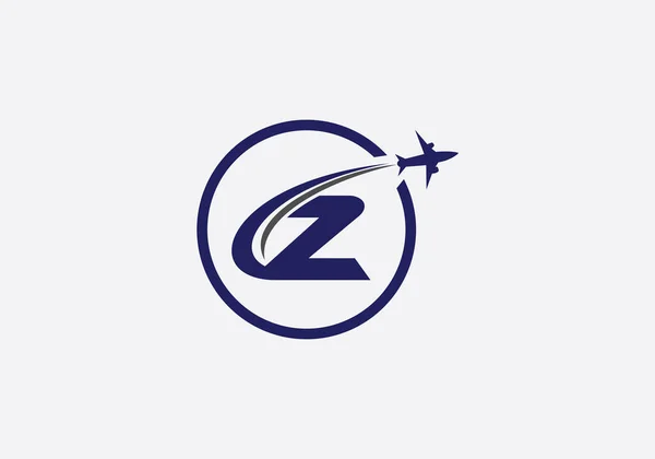 Tour Travel Logo Design Airline Agency Symbol Aviation Company Monogram — стоковый вектор