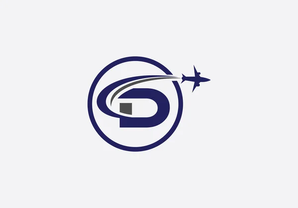 Tour Travel Logo Design Légitársaság Szimbólum Légiközlekedési Vállalat Monogram Logó — Stock Vector