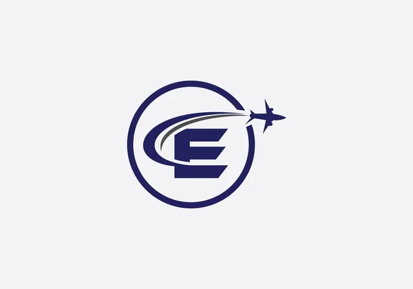 Дизайн Логотипа Тура Путешествия Символ Авиакомпании Вектор Логотипа Авиакомпании Буквами — стоковый вектор