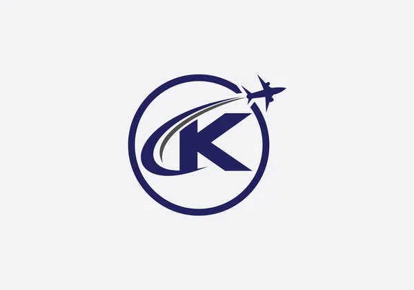 Tour Travel Logo Design Airline Agency Symbol Aviation Company Monogram — Stockový vektor