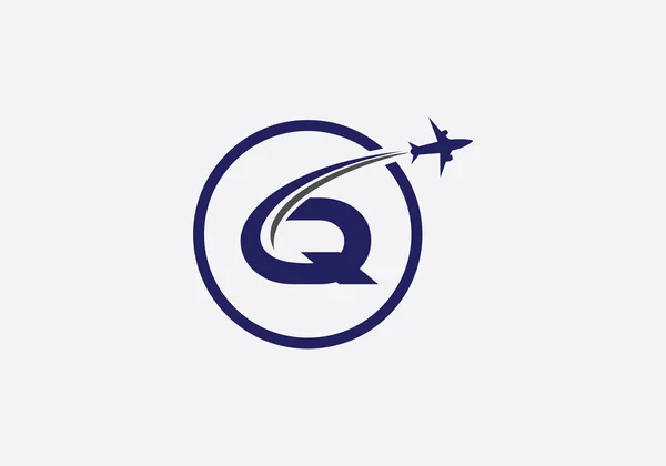 Дизайн Логотипу Туру Подорожей Символ Агентства Авіакомпанії Логотип Авіаційної Компанії — стоковий вектор