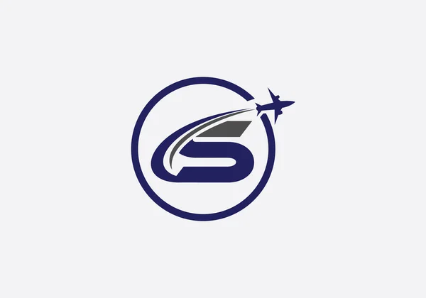 Tur ve seyahat logosu tasarımı, havayolu acentesi sembolü ve havacılık şirketinin harfli monogram logo vektörü