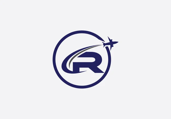 Projeto Logotipo Excursão Viagem Símbolo Agência Companhia Aérea Vetor Logotipo —  Vetores de Stock