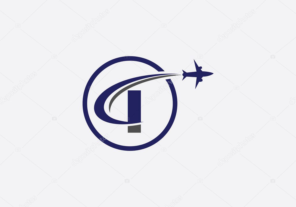 Tour and travel logo design, Airline agency symbol and aviation company monogram logo vector with letters