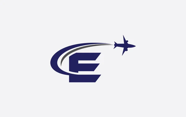 Tour Travel Logo Design Airline Agency Symbol Aviation Company Monogram — Vector de stock