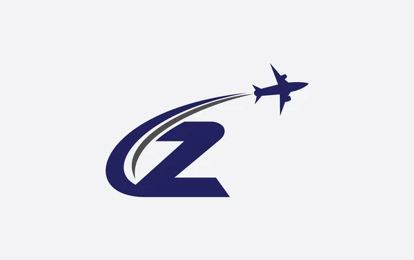 Tour Travel Logo Design Airline Agency Symbol Aviation Company Monogram — Vettoriale Stock