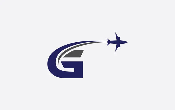 Tour Travel Logo Design Airline Agency Symbol Aviation Company Monogram — Διανυσματικό Αρχείο