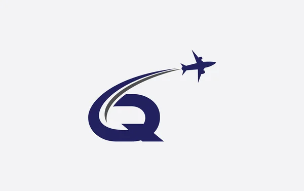 Tour Travel Logo Design Airline Agency Symbol Aviation Company Monogram — 스톡 벡터