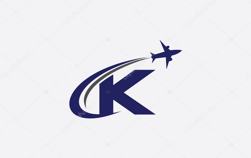 Tour and travel logo design, Airline agency symbol and aviation company monogram logo vector with letters