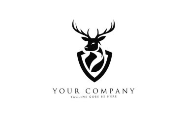 Deer logo. Unique Deer head logo and deer animal art design vector