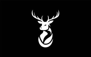 Deer logo. Unique Deer head logo and deer animal art design vector