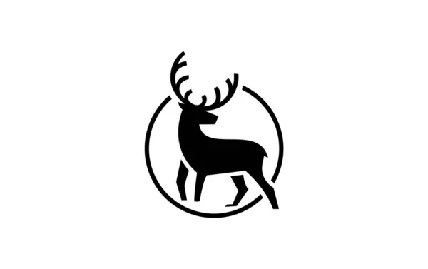 Hirsch Logo Einzigartige Hirschkopf Logo Und Hirsch Tier Kunst Design — Stockvektor