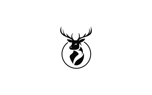 Deer Logo Unique Deer Head Logo Deer Animal Art Design — Stock Vector