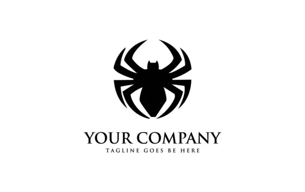 Spider Logo Diseño Vector Arte — Vector de stock
