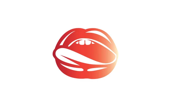 Sexy Hot Lips Bite Sign Vector Sexy Lips Icon Symbol — Vettoriale Stock