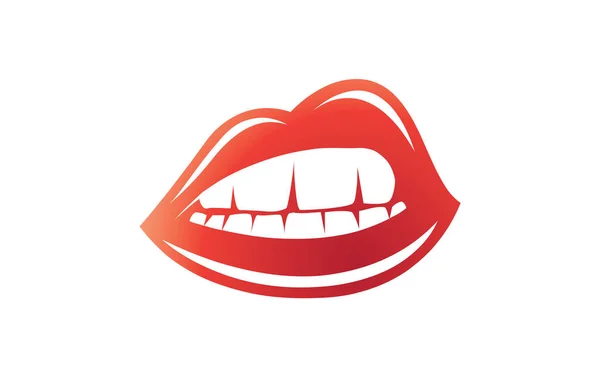 Sexy Hot Lips Bite Sign Vector Sexy Lips Icon Symbol — 스톡 벡터