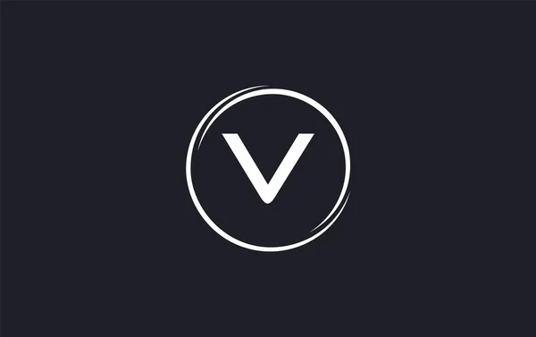 Simple Unique Letter Logo Circle Design Vector Letter Alphabets Vector — Stok Vektör