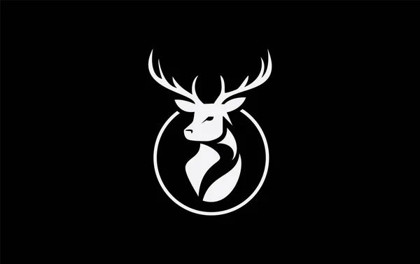 鹿のロゴ ユニークな鹿の頭のロゴや鹿の動物のアートデザインベクトル ストックベクター
