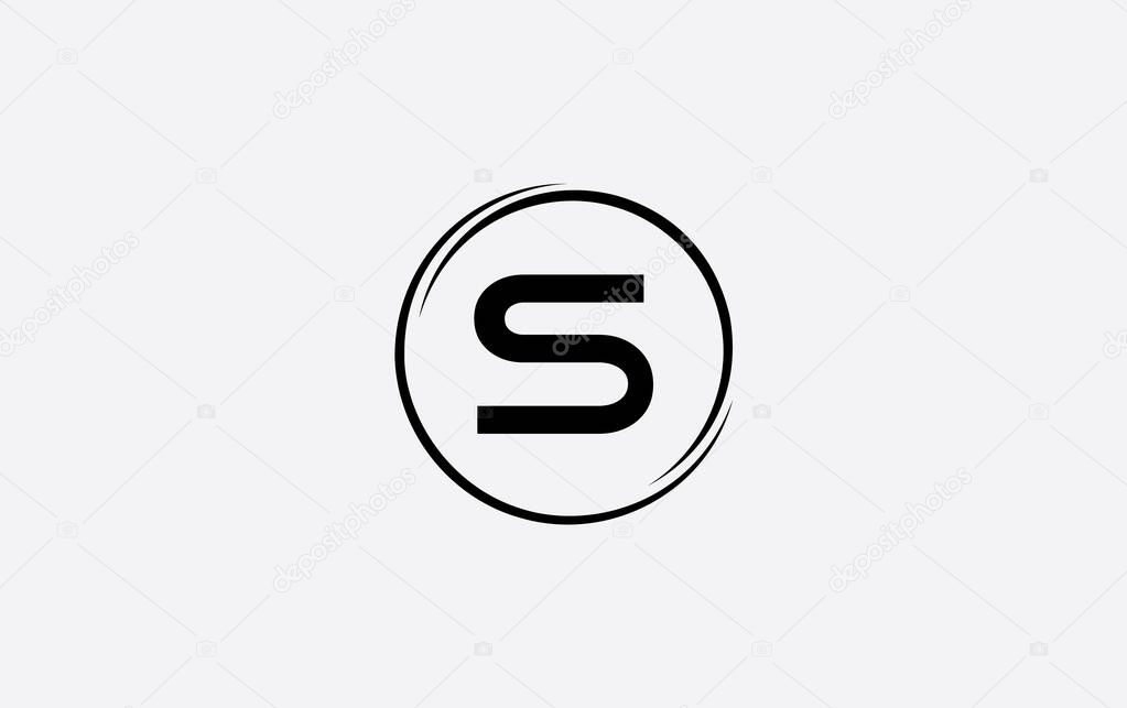 Simple unique letter logo with circle design vector. The letter and alphabets vector designing